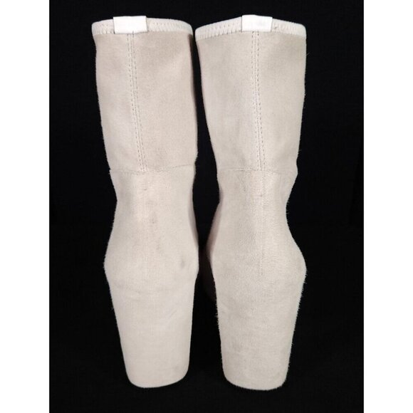 Random Identities Suede Boots Size 41 US 11 Womens White - Picture 5 of 13